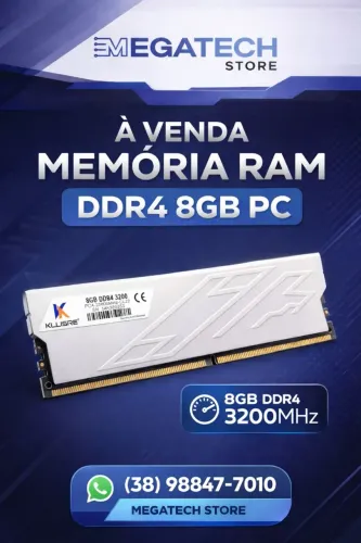 Memória RAM DDR4 8GB para PC