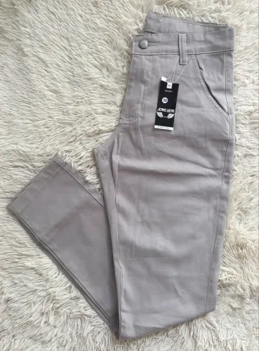 Calça Sarja Cinza Esporte Fino