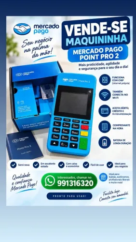 Maquina de cartão mercado pago