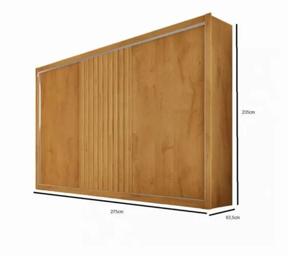 Guarda Roupa Casal 3 Portas 6 Gavetas Flex Vitoria Móveis Europa
