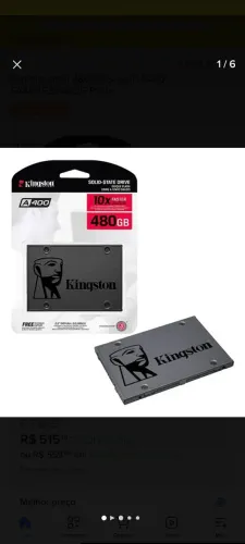 SSD SATA 3 A400 480GB KINGSTON