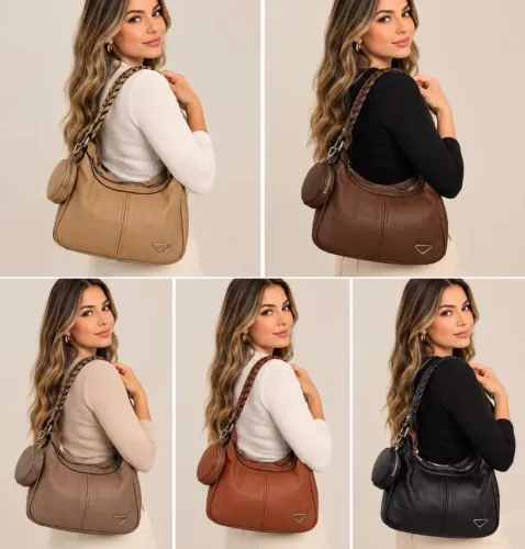 BOLSA FEMININA HOBO + PORTA MOEDAS.