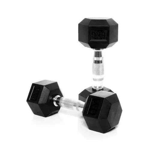 Dumbbell Sextavado Hexagonal Emborrachado