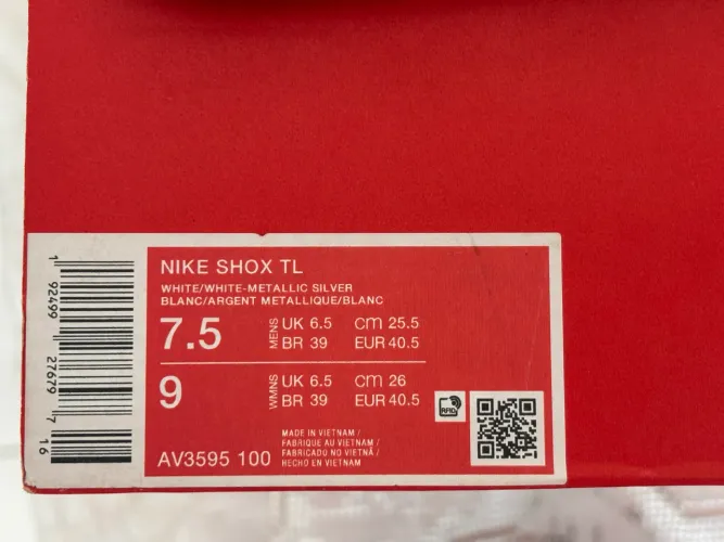 NIKE SHOX TL BRANCO
