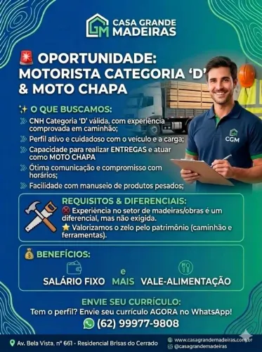 Vagas de emprego para madeireira