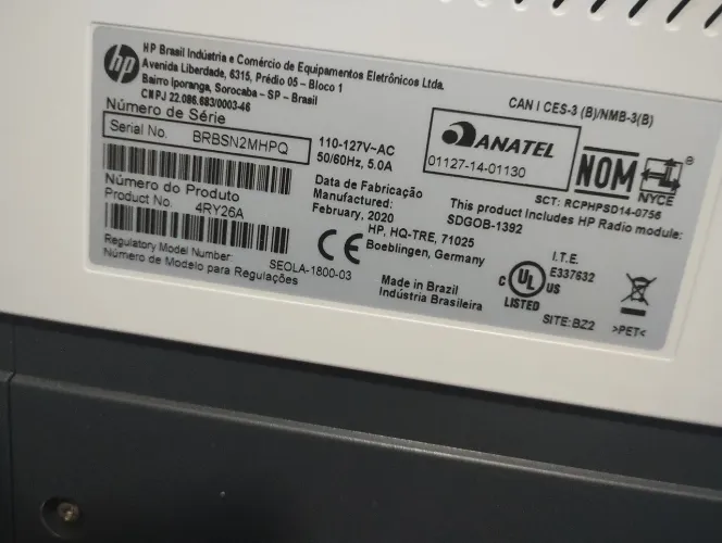 IMPRESSORA HP NEVERSTOP LASER MFP 1220W