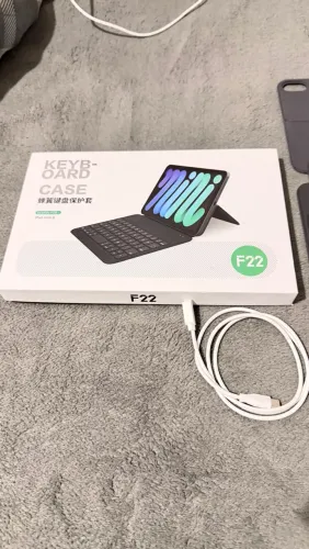 Capa com Teclado Bluetooth para iPad Mini 6 F22 + Caixa