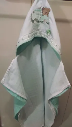 Toalhas banho e boca para menino.