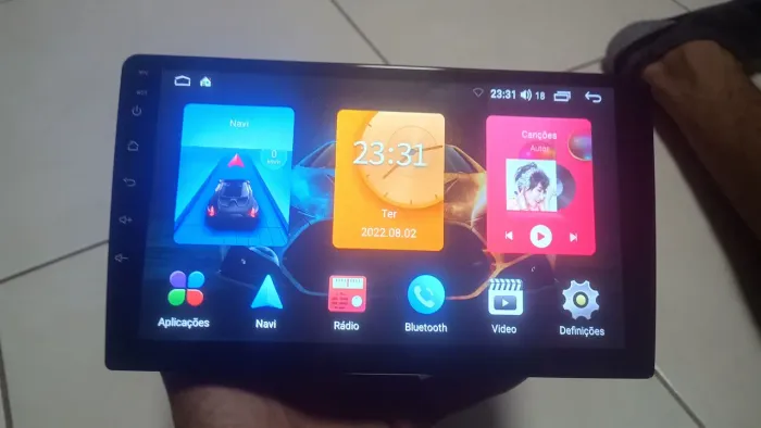 Multimídia Android 2g 32 09 polegadas Android auto e car play sem fio 