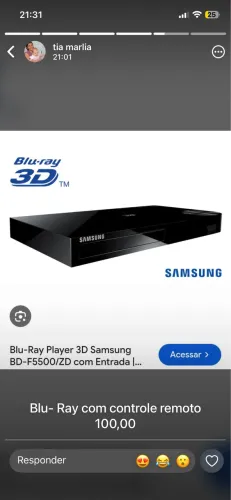 blu ray com controle remoto