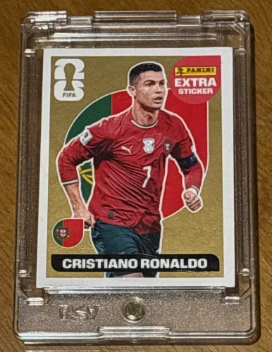 cristiano ronaldo ouro legend - cr7 gold extra sticker panini 2026 dourado.