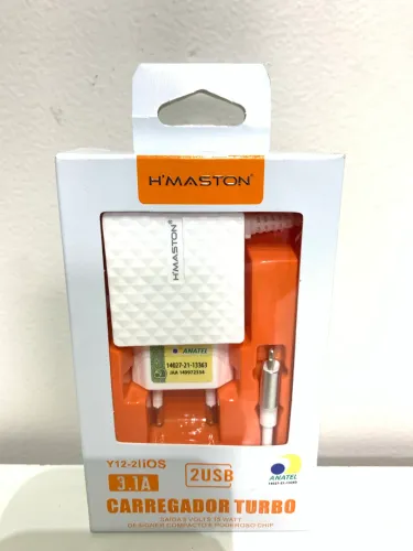 Carregador turbo 2 USB 