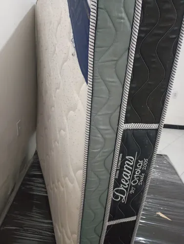Cama bassê e colchão casal