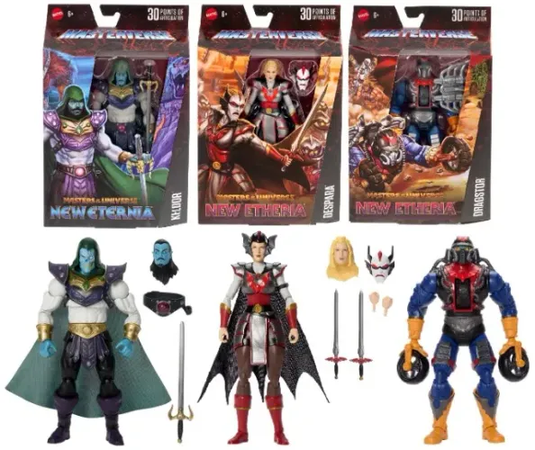 Wave Completa 3 Bonecos Masters of the Universe Despara / Adora Dragstor Keldor Lacrados
