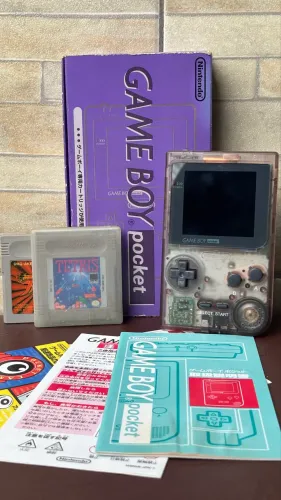 Nintendo Gameboy Pocket - Tela IPS Mod + 2 Jogos - Manuais e Fonte Completo