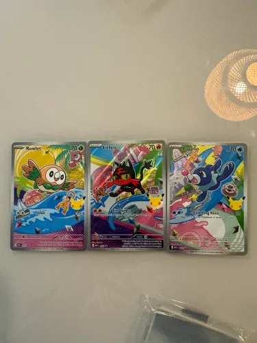 Pokémon first partner Trio Alola NM em Inglês