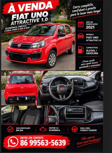 Fiat Uno Attractive 1.0 EVO Fire Flex 8V 5P 2021