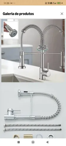 torneira gourmet cromada 169,90 a vista 