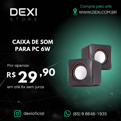 CAIXA DE SOM PARA PC 6W