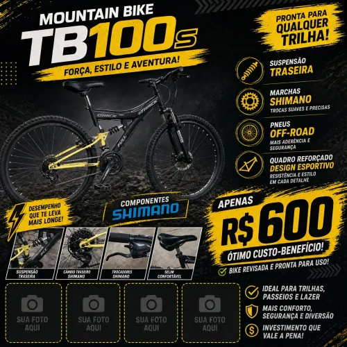 Bicicleta Mountain Bike Track TB 100XS Aro 26 - Full Suspension