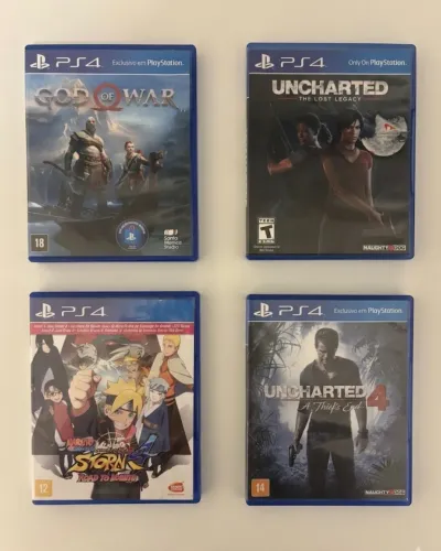 Jogos PS4 Originais em Ótimo Estado | God of War, Naruto, Uncharted e mais