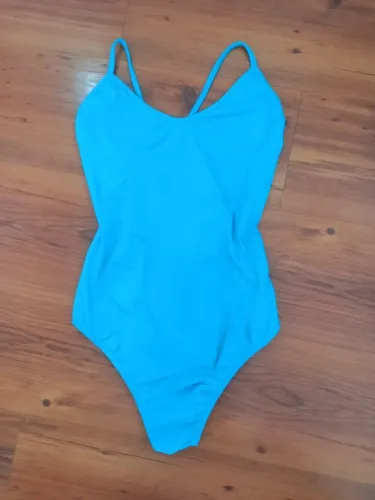 Maiô cor azul piscina com amarração nas costas - tamanho G