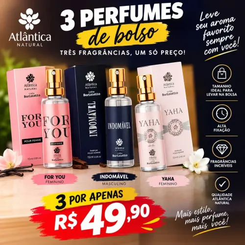 ? 3 PERFUMES DE BOLSO POR APENAS R$ 49,90! ?