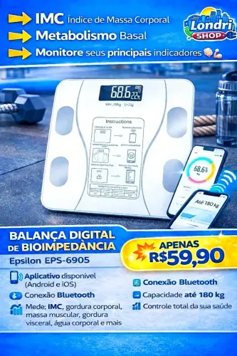BALANÇA DIGITAL DE BIOIMPEDÂNCIA EPSILON EPS-6905