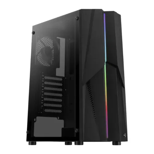 Gabinete Gamer Aerocool Mecha RGB Lateral em Vidro Temperado