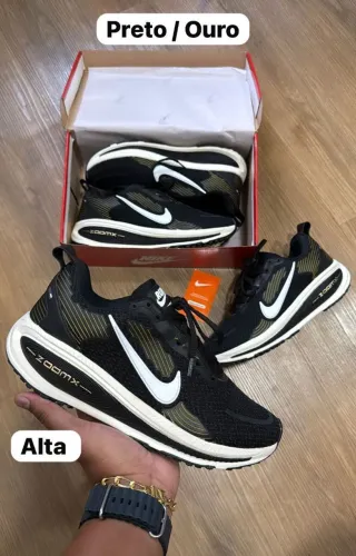 Tênis Nike ZoomX Invincible Run "Preto/Ouro" | Performance de Elite e Luxo