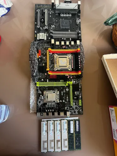Placa mãe B550 duex, mais duasx79 com processador e memória ram ddr3 ecc