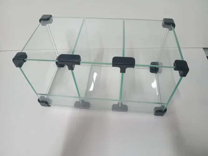 Baleiro vidro modulado 15 x 15 x 30 - 03 módulos