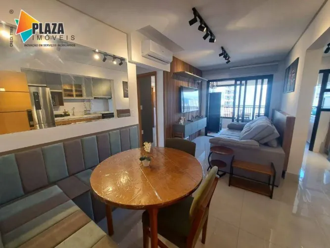 Apartamento mobiliado com 2 suítes e lazer completo na Aviação  Praia Grande/SP