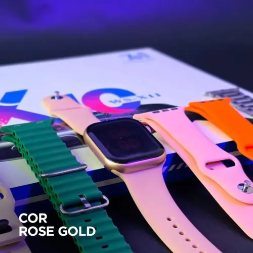 Smartwatch Relógio Inteligente 7 Em 1 Kit Completo Com 7 Pulseiras