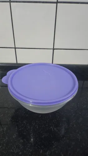 2 Vasilhas tupperware com tampa roxa