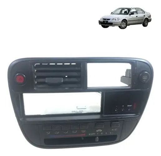Comando Ar Moldura Painel Central Honda Civic 1996 2000 Preto