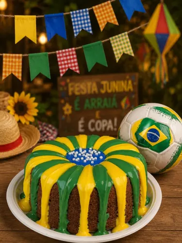Bolo vulcão copa
