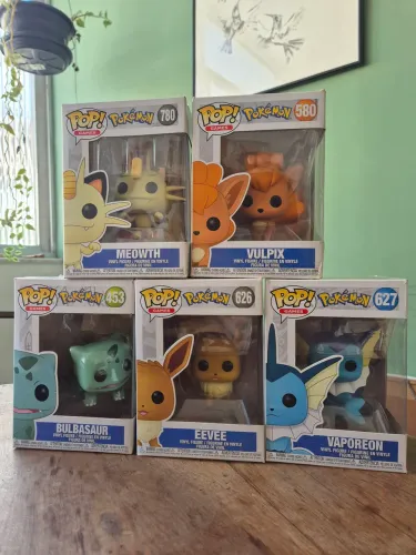 Boneco Funko Pop Eevee / Bulbasaur / Vulpix / Vaporeon / Meowth