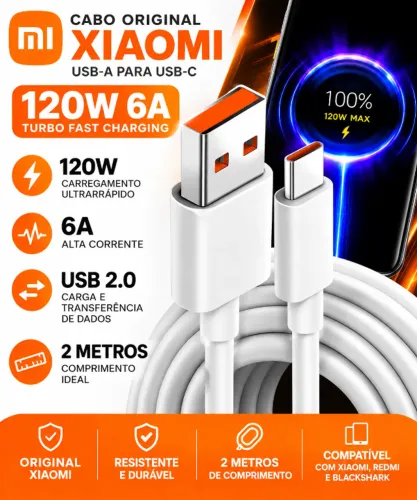 Cabo Xiaomi 120W Turbo