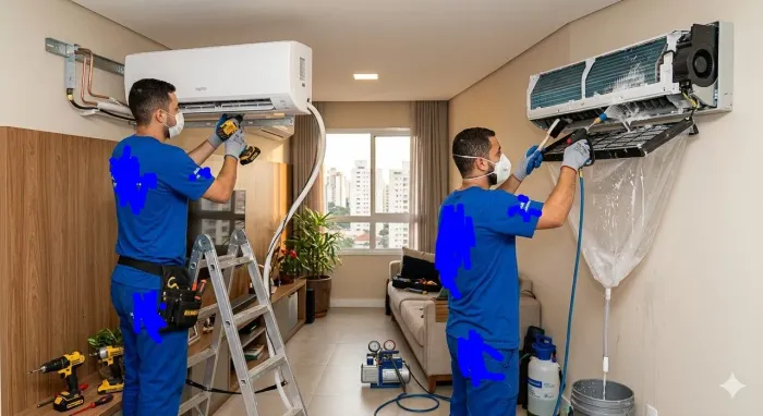 Higienização de ar condicionado acabei com o cheiro ruim que sai do seu ar condicionado