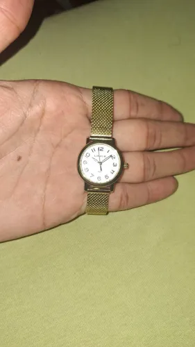 Relógio Lince feminino. Dourado, novo e com pulseira ajustável.