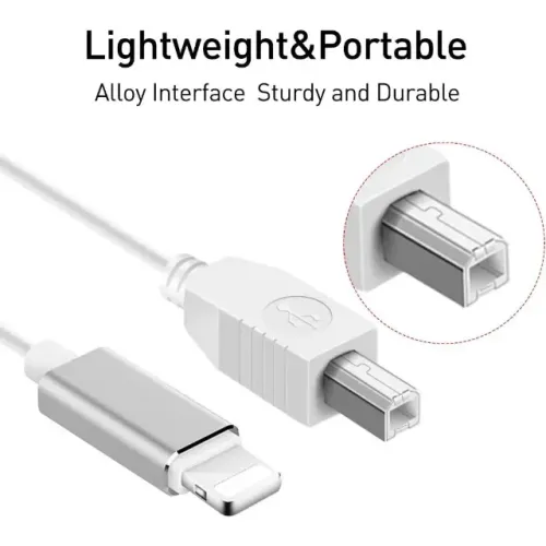 Cabo Lightning P/ iPhone iPad Usb Tipo B P/ Teclado Midi