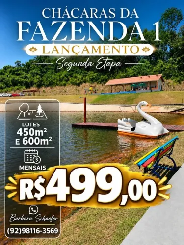 Chácaras da Fazenda 1 Lotes com parcelas de R$499