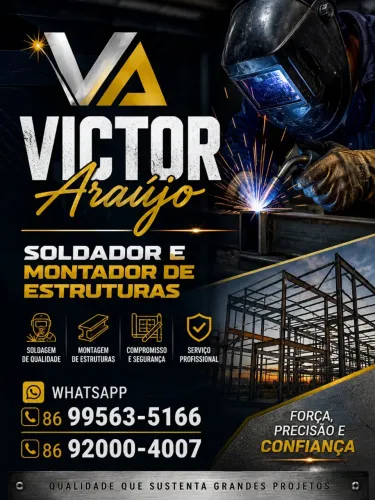 Soldador e montador de estruturas metálicas