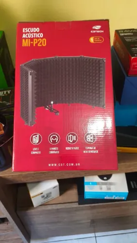 Escudo Acústico C3Tech MI-P20 Para Microfone - Novo Lacrado Na Caixa!