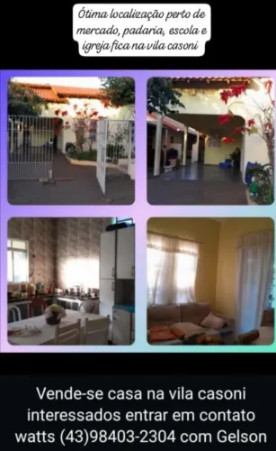 Vende-se casa vila casoni