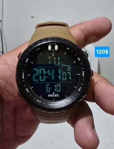 Relógio digital da SMAEL marrom original 