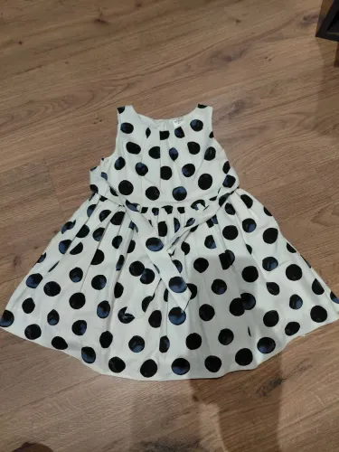 Vestido Carter's Infantil Poá Preto e Branco - 18 Meses