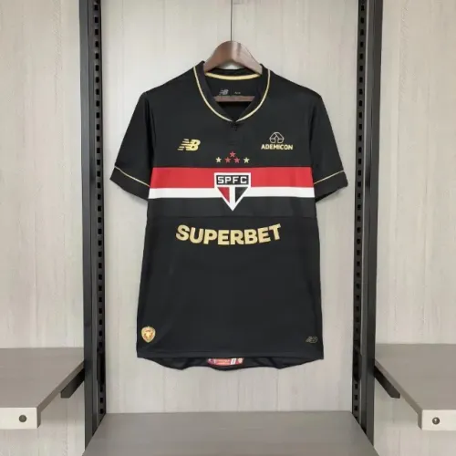 Nova Camisa São Paulo Preta 3 ° Uniforme 2025 2026 Premium