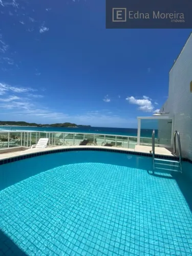 Cobertura de alto padrão à venda em Cabo Frio, Praia do Forte: 4 suítes, 2 salas, 3 vagas,